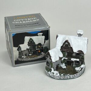 Vintage Lighted Cottage Charmers Snow House Hand-Painted